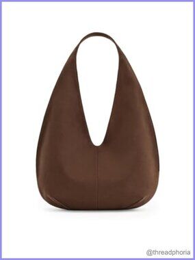 Faux Suede Hobo Bag Shoulder Handbag Fits iPad Pro